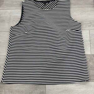 Banana Republic Black and White Striped Tank Top